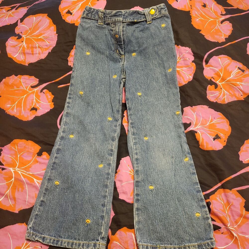 Vintage Gymboree Sunflower Fields Embroidered Jeans Sz. 5